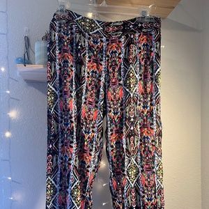Vibrant Rave Pants with Slits